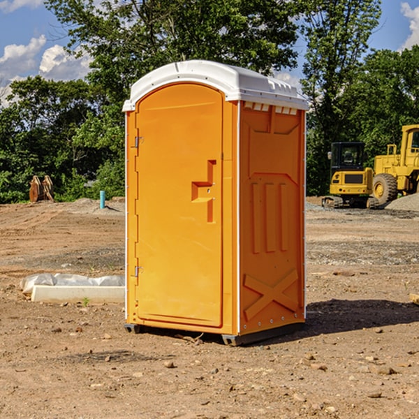 how often are the portable restrooms cleaned and serviced during a rental period in Aliceville